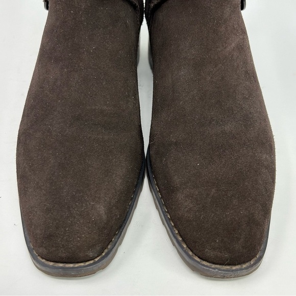 Blondo Chocolate Brown Waterproof Leather Ankle Boots Size 7.5 with Buckles - Picture 6 of 16